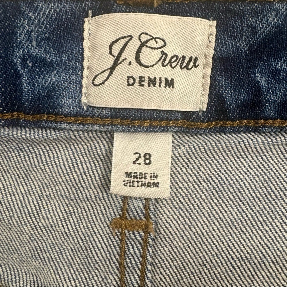 J.Crew‎ Denim Cutoff Mini Skirt Women's Size 28 Small Blue Raw Hem - Picture 3 of 3